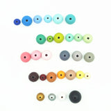 Maple Wooden Beads Round Balls Wood Charms Pink Grey