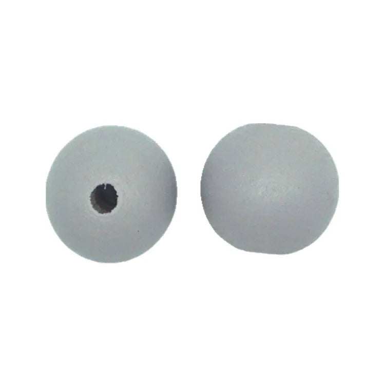 Maple Wooden Beads Round Balls Wood Charms Pink Grey