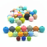 Maple Wooden Beads Round Balls Wood Charms Pink Grey