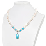 Light Freshwater Pearl Pendant - Droplet-shaped Transparent Gloss
