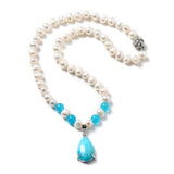 Light Freshwater Pearl Pendant - Droplet-shaped Transparent Gloss