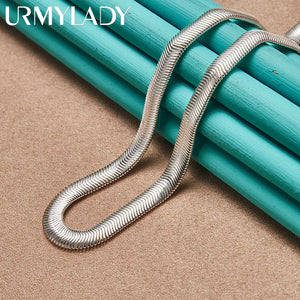 925 Sterling Silver Smooth Snake Necklace Chain 6mm