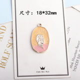 40Pcs Glazing KC Alloy Man Character Earring Necklace Pendants Jewelry Charms