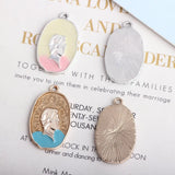 40Pcs Glazing KC Alloy Man Character Earring Necklace Pendants Jewelry Charms