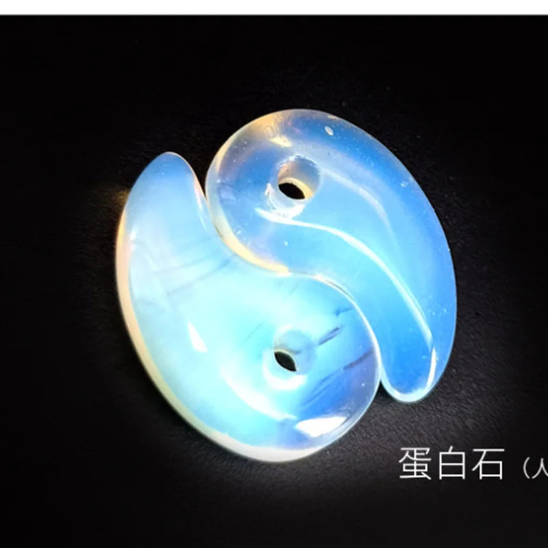 Natural Stone Charms Pendant 3D Moon Shape 2pcs/lot