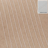 925 Sterling Silver BEADS Necklace Chain Unisex Jewelry 10Pcs