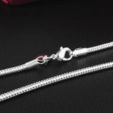 925 Silver Snake Chain Necklace Charm Thin Cable 1/3MM Wide Chain X04