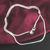 925 Silver Snake Chain Necklace Charm Thin Cable 1/3MM Wide Chain X04