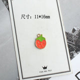16-30MM 50Pcs Glazing KC Alloy Cat Cake Fruits Style Pendants Jewelry Charms