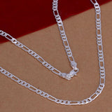 925 Silver 4MM Chain Necklace for Women Men