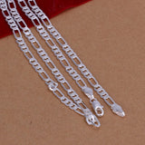 925 Silver 4MM Chain Necklace for Women Men