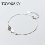 16+3cm Cat Moon Light Stone Bracelet 925 Sterling Silver Animal Jewelry