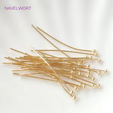 16-50mm 18K Plated Ball Head Pins Brass Metal Jewelry Making Findings