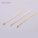 16-50mm 18K Plated Ball Head Pins Brass Metal Jewelry Making Findings