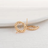 16.5MM 14K Plated Bee Stud Earrings for DIY Jewelry Making