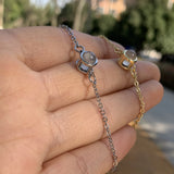 Personalized Circle Photo Bracelet Stainless Chain Projection Gift