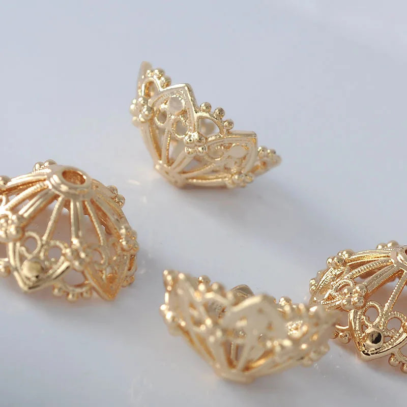 16.8MM Copper Flower Bead Caps Spacers for DIY Jewelry Making