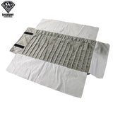 16 Bits Velvet Jewelry Roll Bag Gray Pendant Bracelet Storage