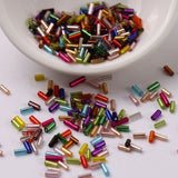 450g Glass Bugles Beads Tube Straight Glass Seed Bugle for DIY Jewelry Making