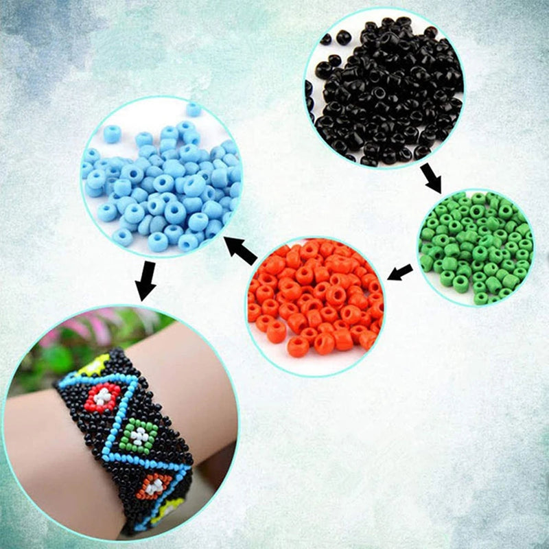 16 Colors Czech Glass Seedbeads Letter Beads Charm Jewelry Crystal Beads DIY