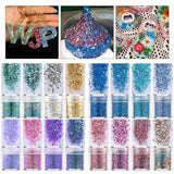 16 Colors Glitter Powder Sequins Holographic Chunky Glitter for Resin Crafts