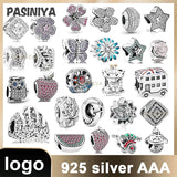 16 Heart Charms 925 Sterling Silver Chinese Charm Jewelry Making
