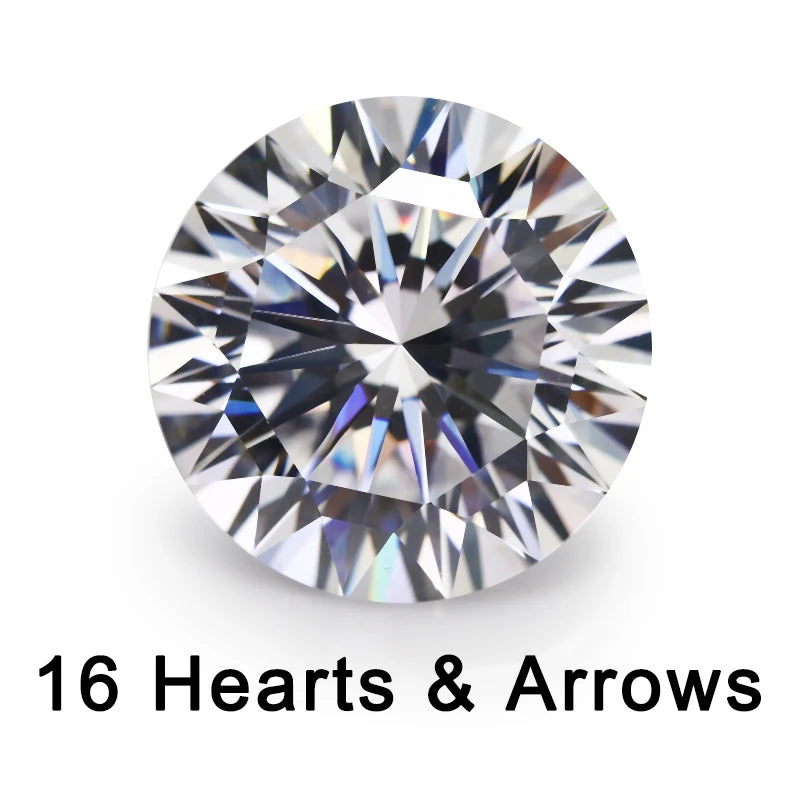 16 Hearts & 16 Arrow Cut CZ Crystals Loose Beads Stone Synthetic Gemstone