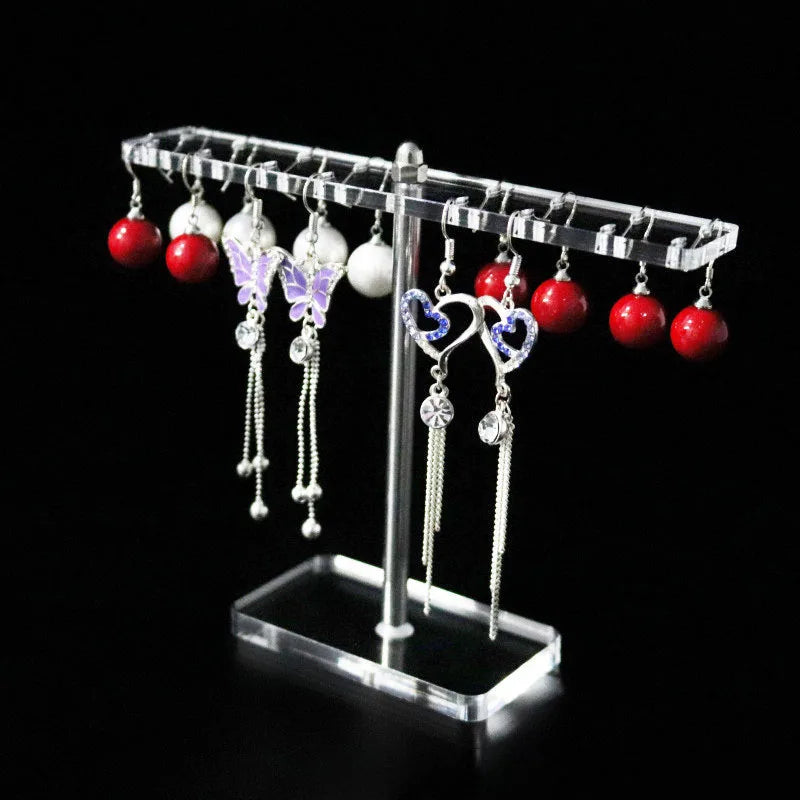 16 Holes Earring Stand Jewelry Organizer Chains Earring Hanging Case