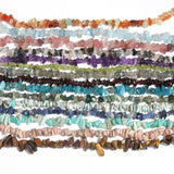 16" Natural Stone Irregular Beads Labradorite Agates Garnet Quartz Larimar