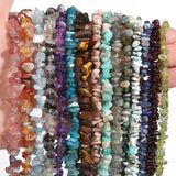 16" Natural Stone Irregular Beads Labradorite Agates Garnet Quartz Larimar