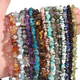 16" Natural Stone Irregular Beads Labradorite Agates Garnet Quartz Larimar