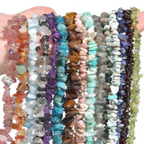 16" Natural Stone Irregular Beads Labradorite Agates Garnet Quartz Larimar