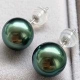16MM Peacock Shell Pearl Stud Earrings 925 Silver Classic Jewelry