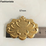 16 Pcs Brass Stamping Clouds Ornament 57x43mm Raw Brass Embellishment