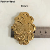 16 Pcs Brass Stamping Clouds Ornament 57x43mm Raw Brass Embellishment