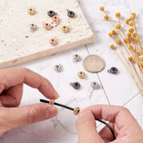 16 Pcs Round Brass Charms Spacer Bead Connector for DIY Jewelry Making