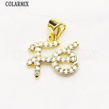 16 Pcs Tiny Zirconia Jewelry Pendant for Women 8168