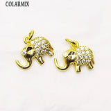 16 Pcs Zirconia Animal Necklace Charms Pendant Jewelry Women Accessories