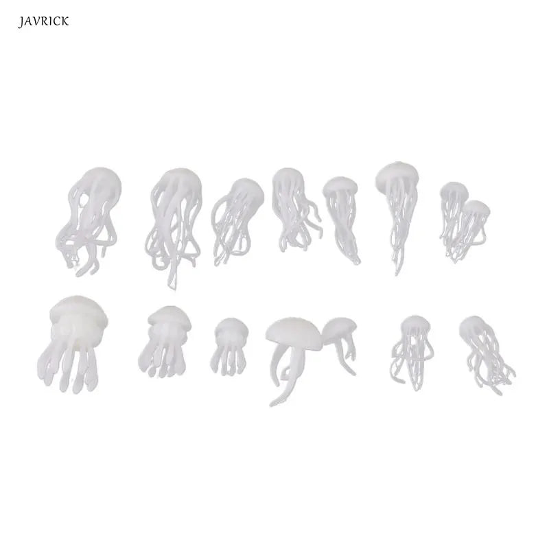16 Pcs 3D Mini Jellyfish Epoxy Filling Material Ocean Resin DIY Craft UV Filler