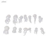 16 Pcs 3D Mini Jellyfish Epoxy Filling Material Ocean Resin DIY Craft UV Filler