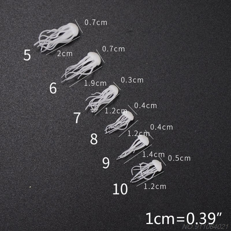 16 Pcs Mini Jellyfish Epoxy Filler Ocean Resin Craft DIY UV Filler N30 20