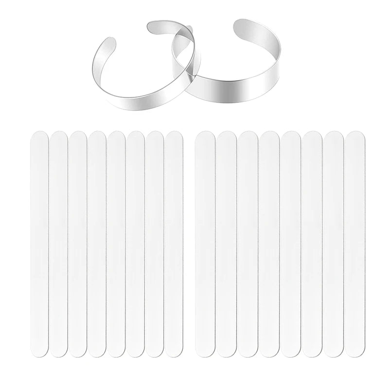 16-Pc Stainless Steel Bangle Blanks DIY Bracelet Cuffs