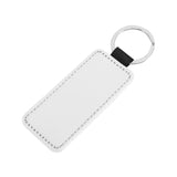 16 Pieces Sublimation Blanks Keychain PU Leather Keychain Heat Transfer Keychain