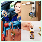 16 Sublimation Blanks Keychain PU Leather Keyring DIY Craft