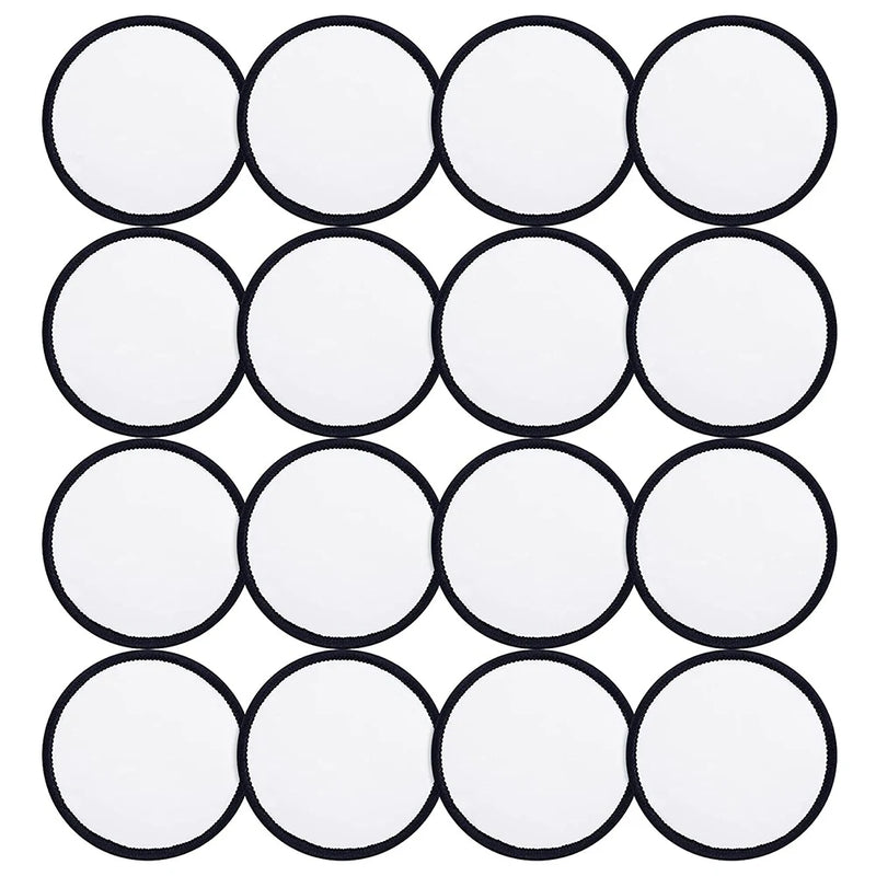 16-Piece Sublimation Fabric Iron-on Circular Blanks for Clothes, Hats, Uniforms
