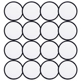 16-Piece Sublimation Fabric Iron-on Circular Blanks for Clothes, Hats, Uniforms