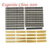 16 Sets Golden Silvery Number Letter with Base Adjustable Display Stand