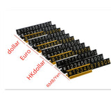 16 Sets Golden Silvery Number Letter with Base Adjustable Display Stand
