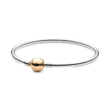 925 Sterling Silver Rose Pan Family Tree Bracelet
