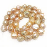 16" 10-11mm Lavender Drusy Baroque Freshwater Pearl Loose Strand